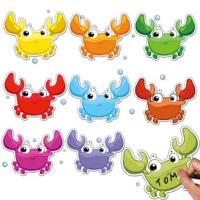 10pcs Cruise Door Decorations Magnetic Crab Car Cruise Ship Decors Sea Animal Magnetic Fridge Door Sign Car Decors for Fridge Refrigerator Carnival Anniversary Cruise Party Supplies Favors (Crab)