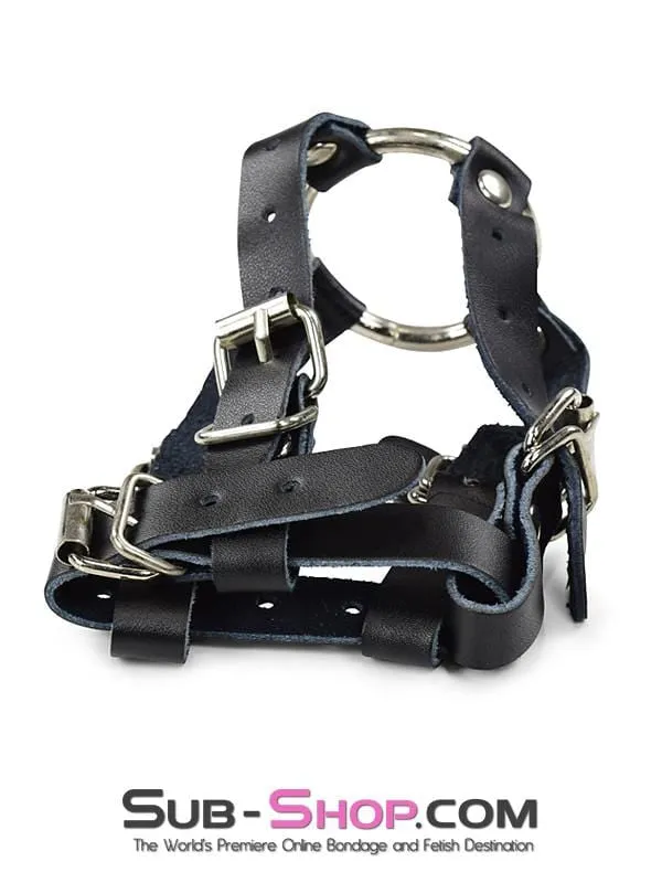 1781DL       Leather Balls & All Buckling Cock Ring Set - MEGA Deal