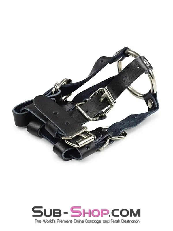 1781DL       Leather Balls & All Buckling Cock Ring Set - MEGA Deal