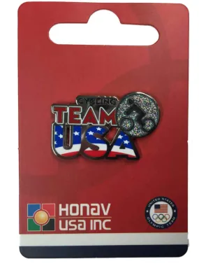 2020 Summer Olympics Tokyo Japan "Team USA" Cycling Pictogram Metal Lapel Pin