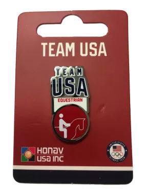 2020 Summer Olympics Tokyo Japan "Team USA" Equestrian Pictogram Metal Lapel Pin