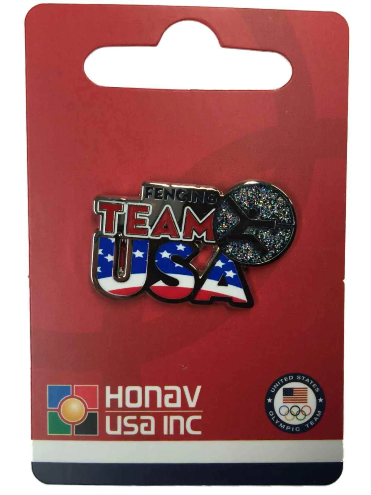 2020 Summer Olympics Tokyo Japan "Team USA" Fencing Pictogram Metal Lapel Pin