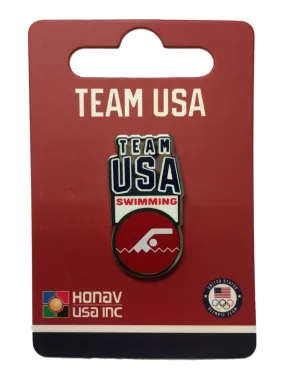 2020 Summer Olympics Tokyo Japan "Team USA" Swimming Pictogram Metal Lapel Pin