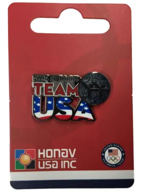 2020 Summer Olympics Tokyo Japan "Team USA" Sync Swimming Pictogram Lapel Pin