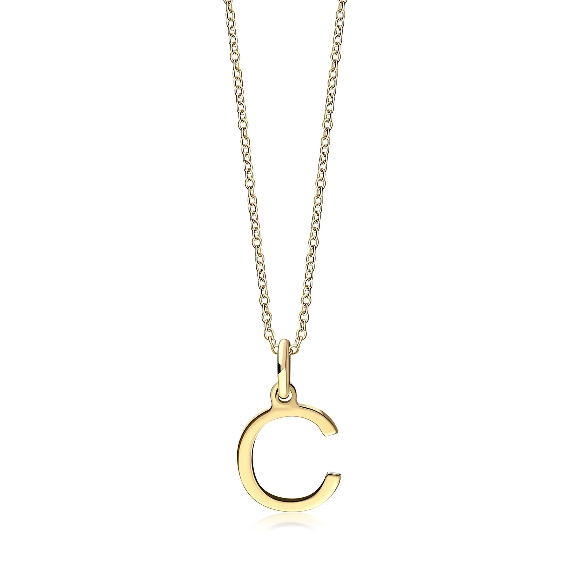 9ct Yellow Gold Initial 'C' Necklace