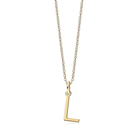 9ct Yellow Gold Initial 'L' Necklace