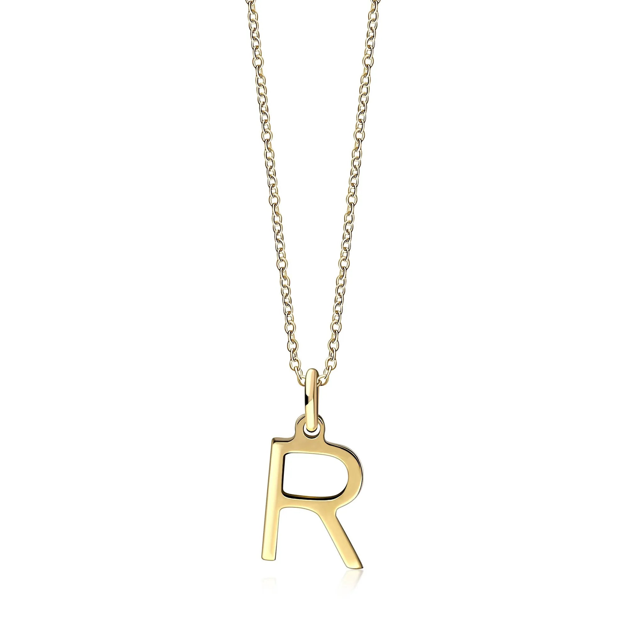 9ct Yellow Gold Initial 'R' Necklace