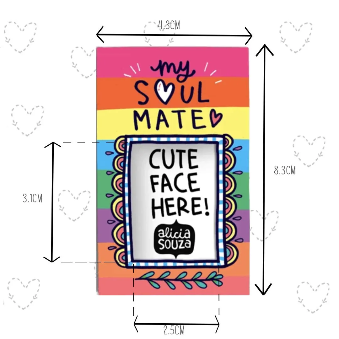 Alicia Souza | Soul Mate Magnetic Photo Frame| 2.5 (w) x 3.1 (h) CM| Multicolor| Ideal Gift| Pack of 1| Water Resistent