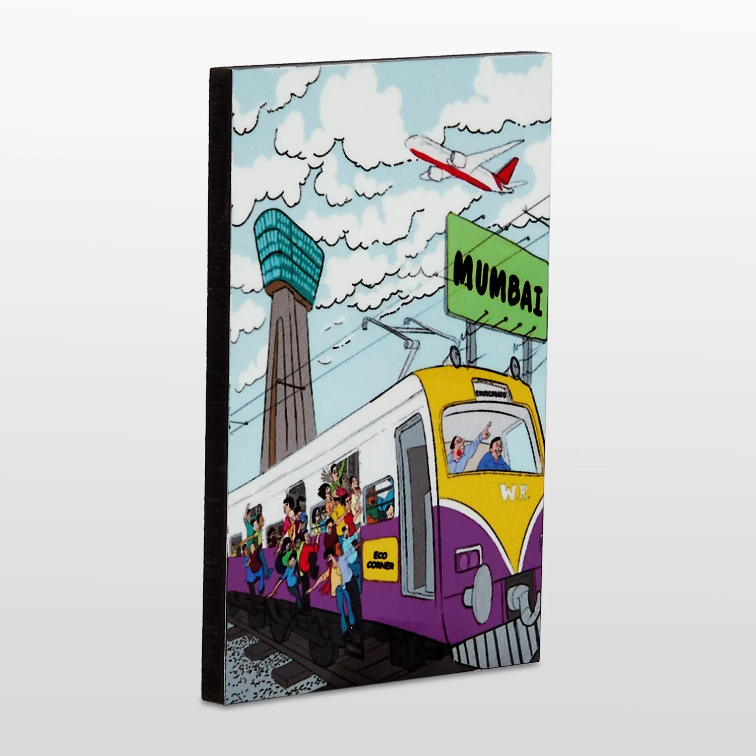 Amchi Mumbai Train Fridge Magnet in MDF