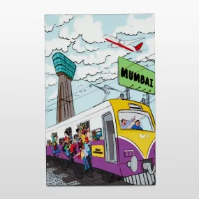 Amchi Mumbai Train Fridge Magnet in MDF