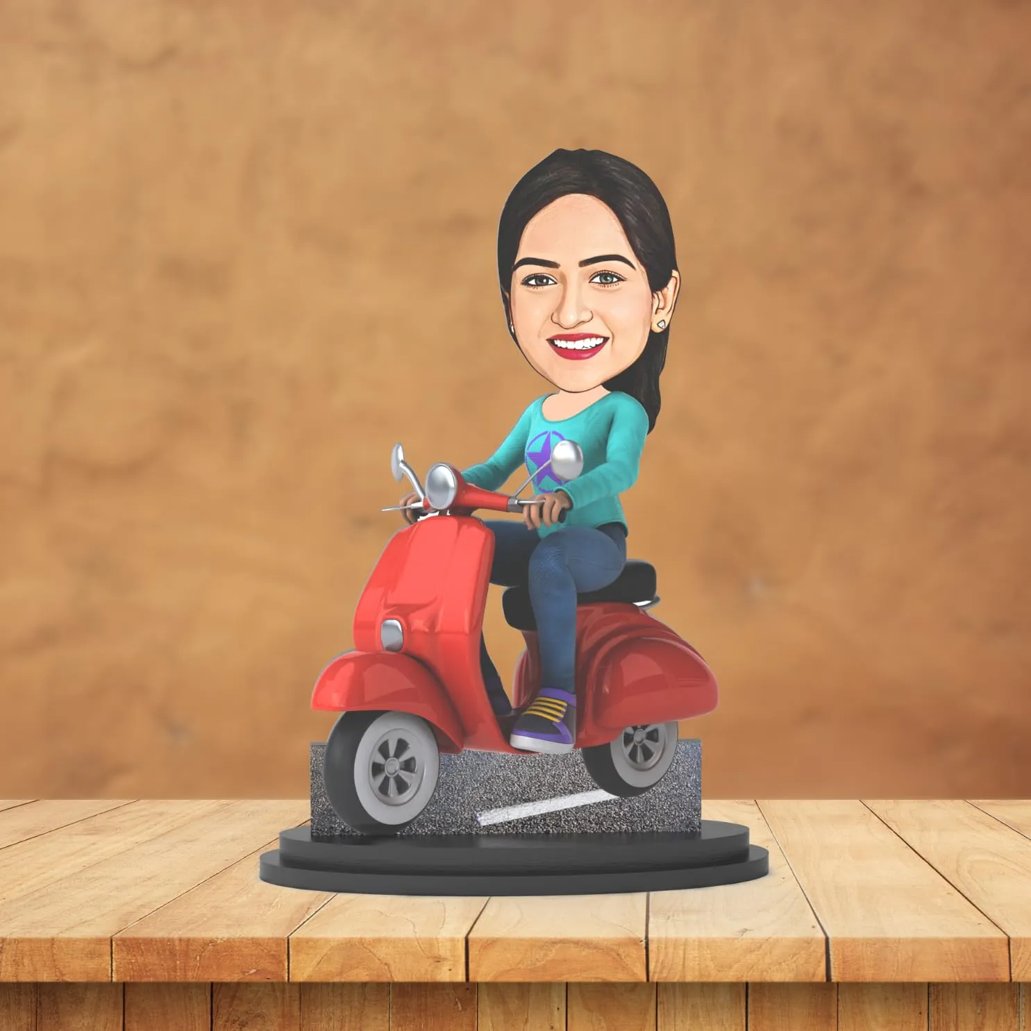 Avatar Studio Personalized Gift for Friends, Sister, Brother, BFF, Girlfriend, Boyfriend Character Caricature Photo Frame Unique Design Customized Gift for Friends & Family (Scooter Ride 2 Girl)