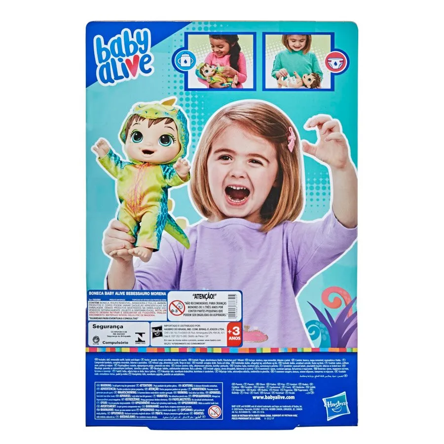 Baby Alive Dino Cuties Doll (Brown Hair)