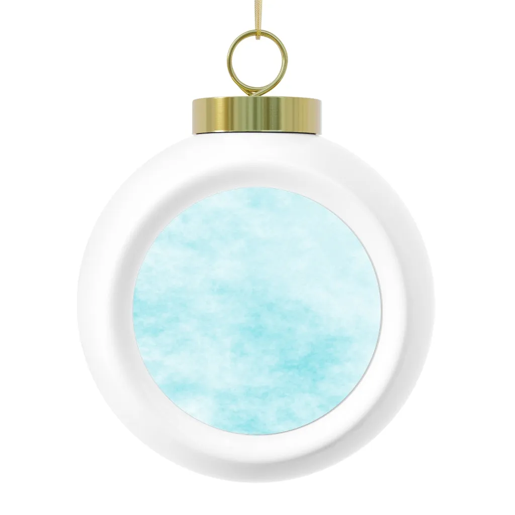 Blue Clouds Christmas Ball Ornament