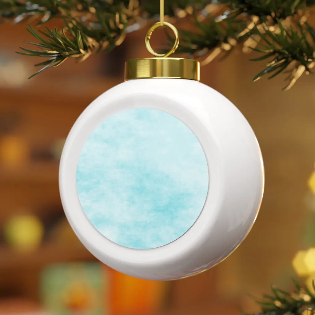 Blue Clouds Christmas Ball Ornament