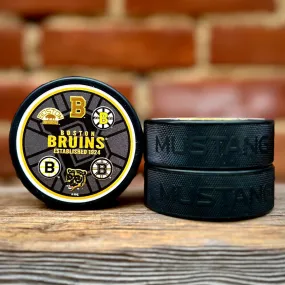 Boston Bruins Heritage Textured Puck