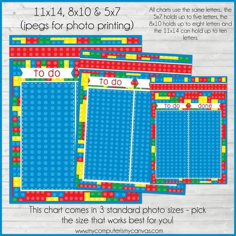 Bottle Cap Job Chart {Bright Bricks} PRINTABLE