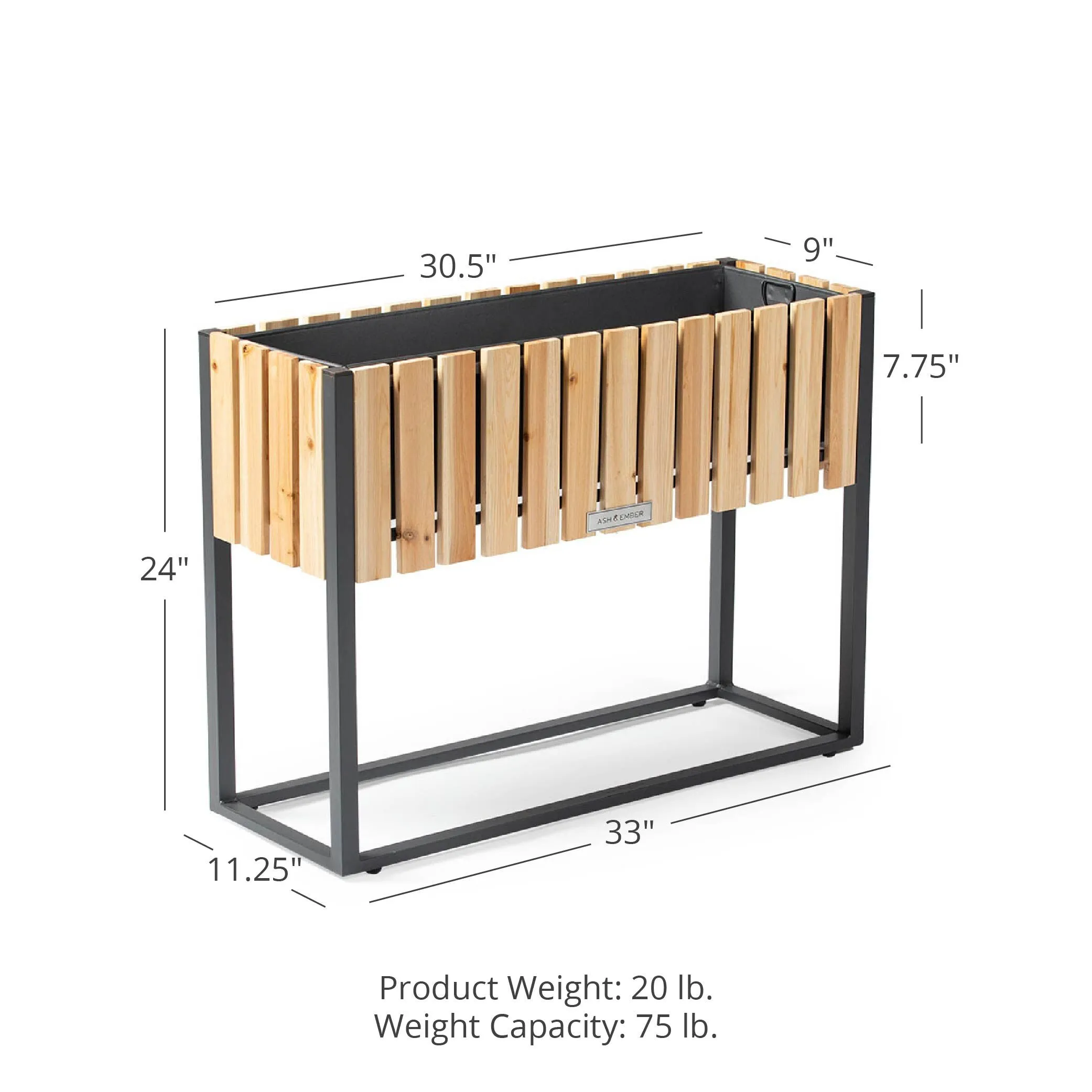 Caspian Rectangular Planter Box