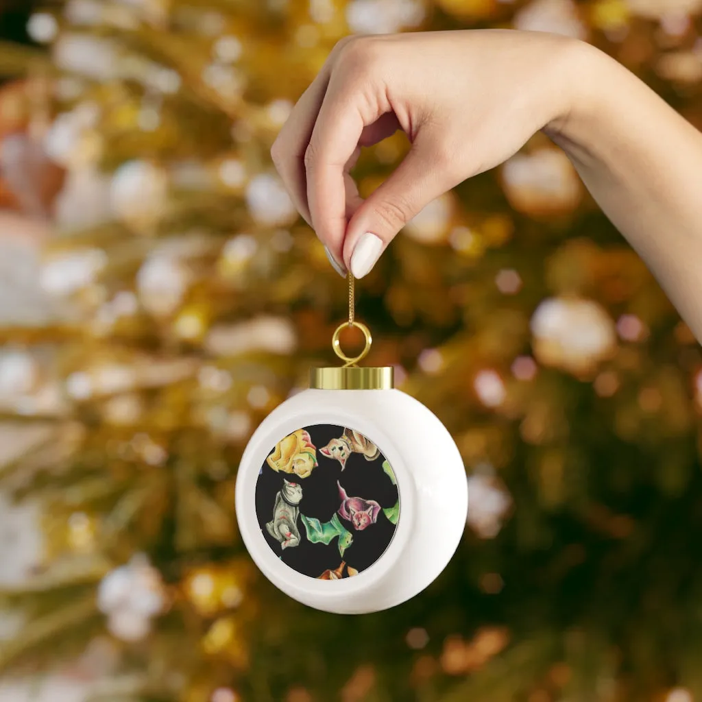 Cat Pattern Christmas Ball Ornament