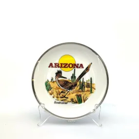 Charming Arizona State Souvenir Collectible Plate - 8" White Ceramic