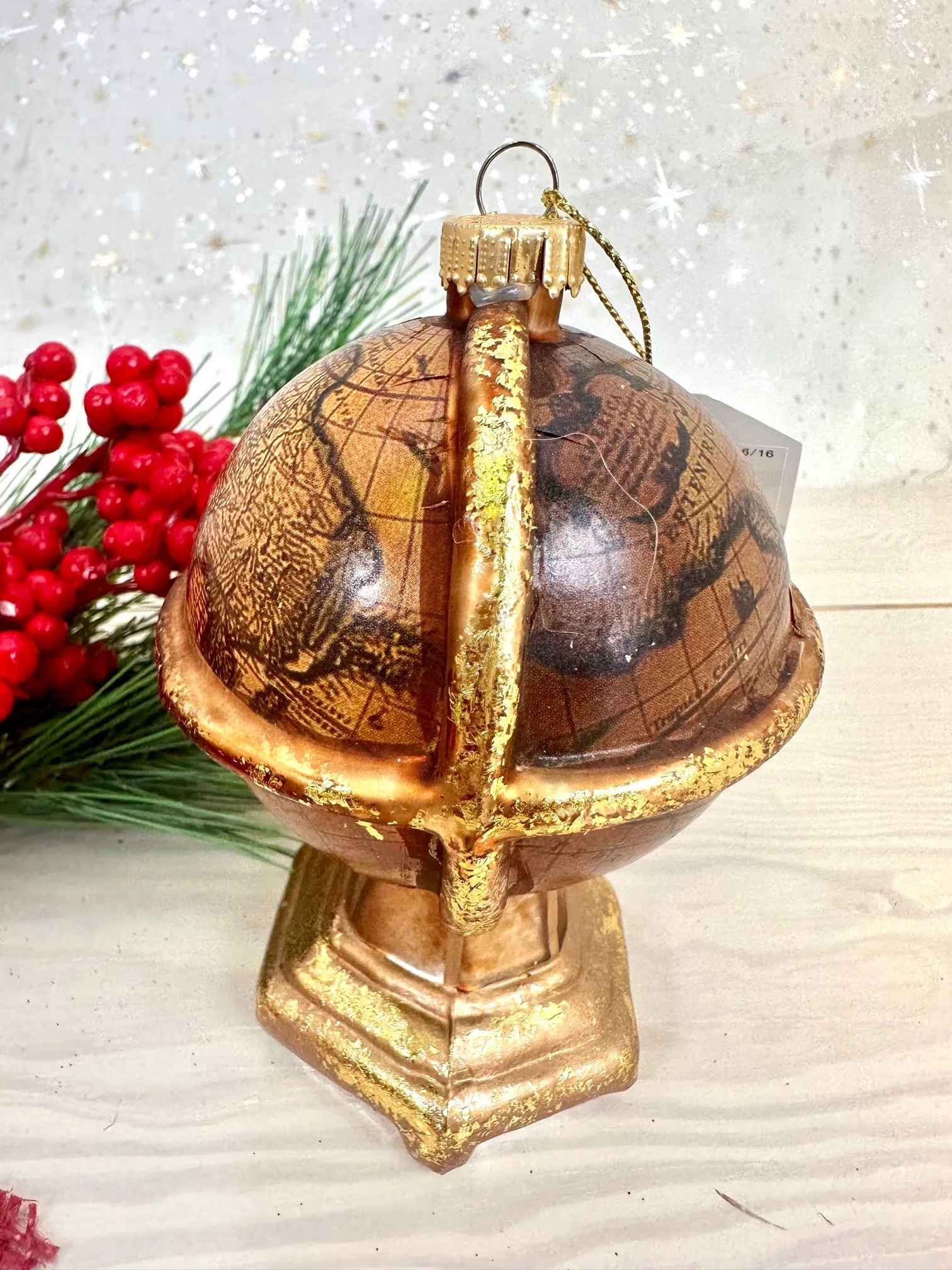 Christmas By Krebs Blown Glass  Collectible Tree Ornaments  (4.25" Old World Globe)