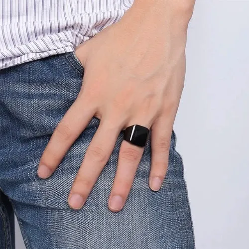 Classy Men All Black Ring