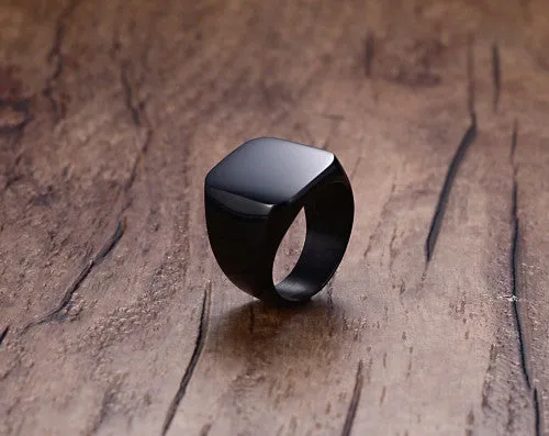 Classy Men All Black Ring