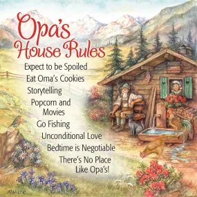 Collectible Magnet Tile: Opa House Rules