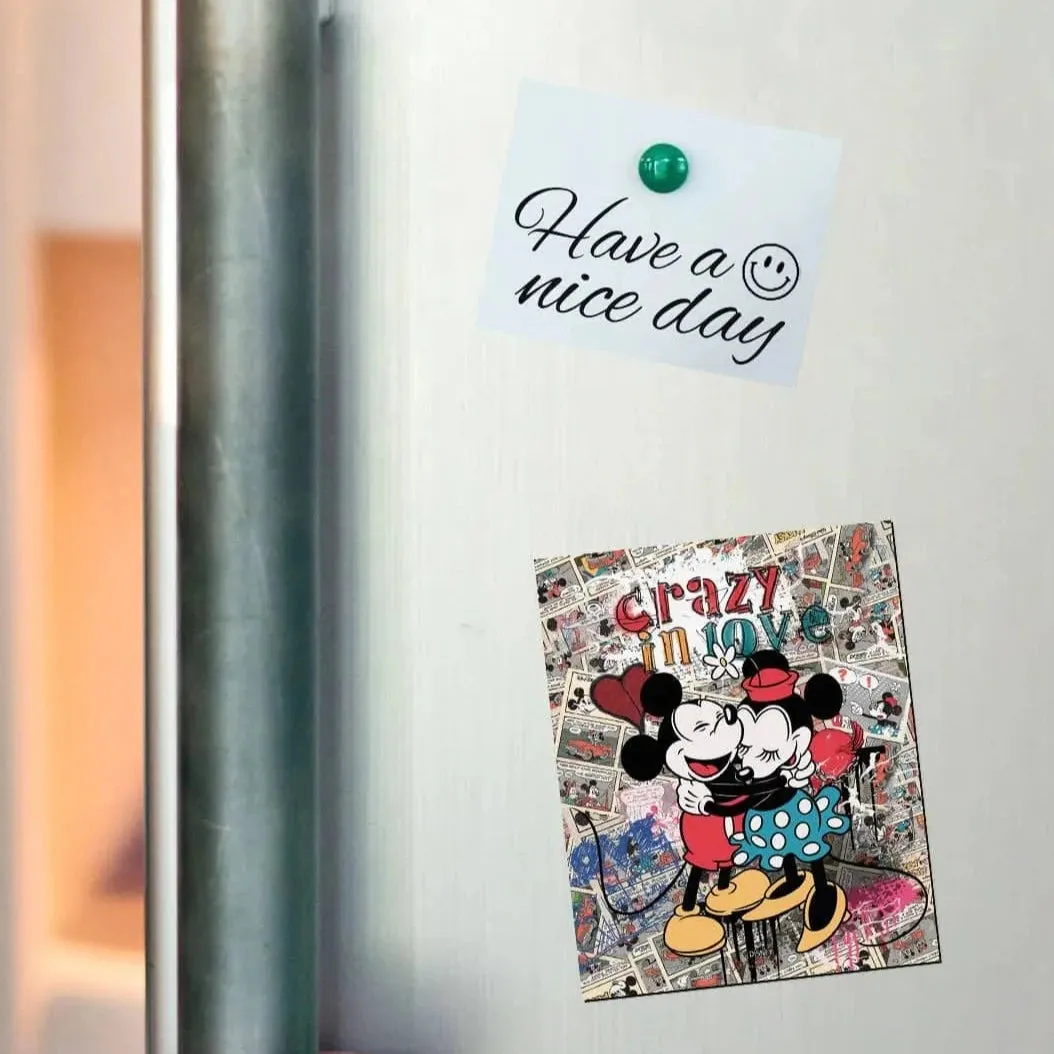 Crazy In Love Mickey And Minnie Fridge Magnet