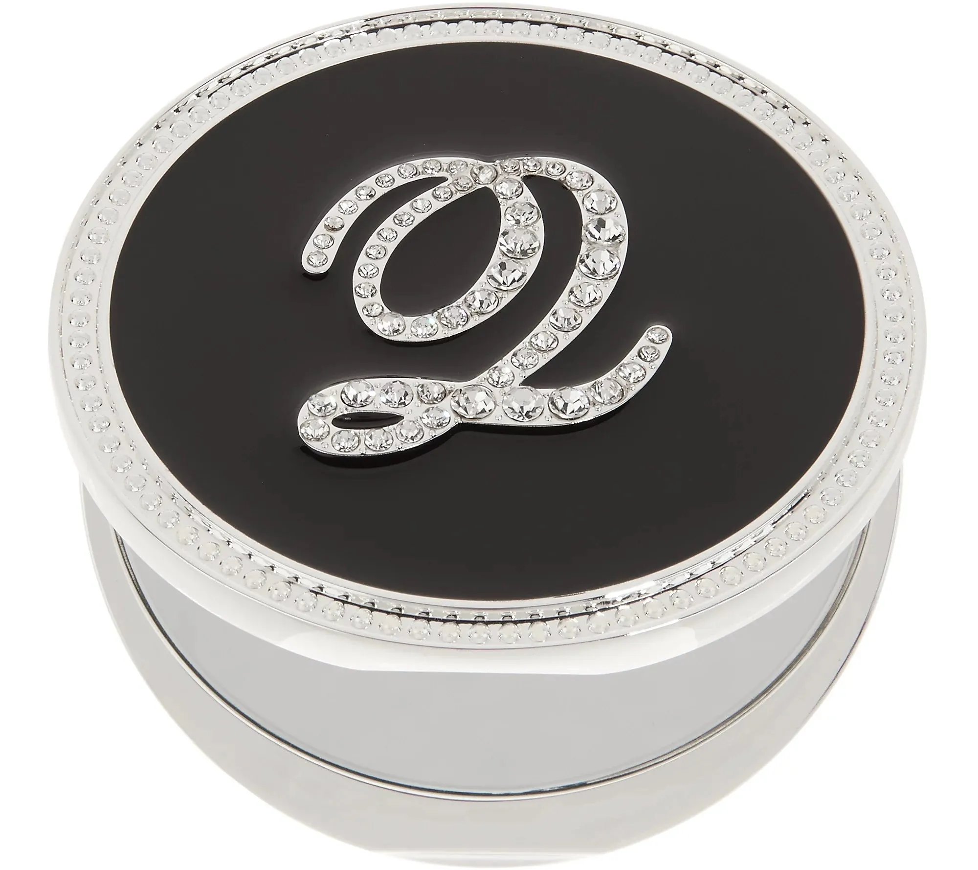 Crystal Initial Compact Mirror with Magnification by Lori Greiner Q Initial