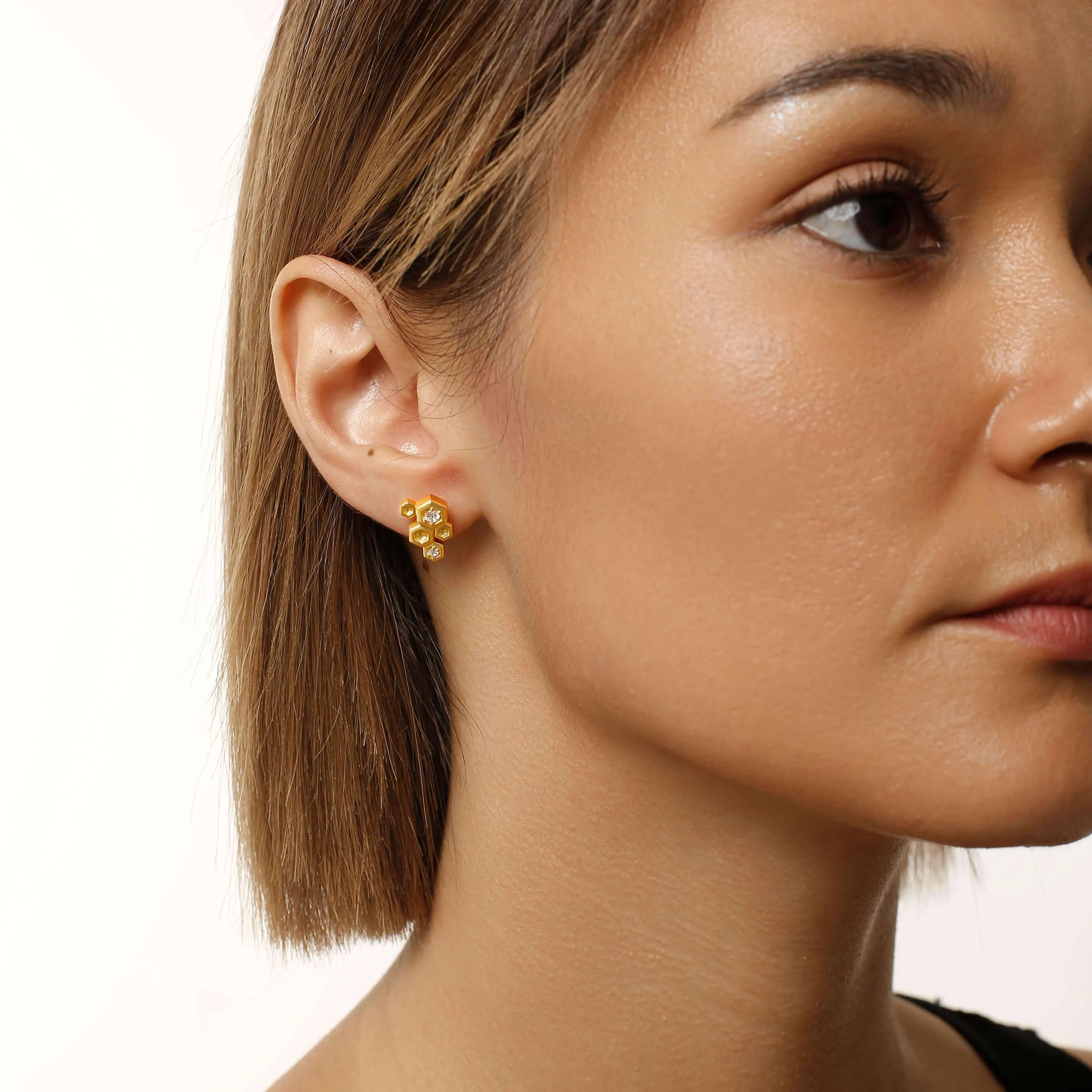 Cute Honeycomb With Honey Earrings Life With MaK’s Honeycomb Bee Kind Jewelry Collection