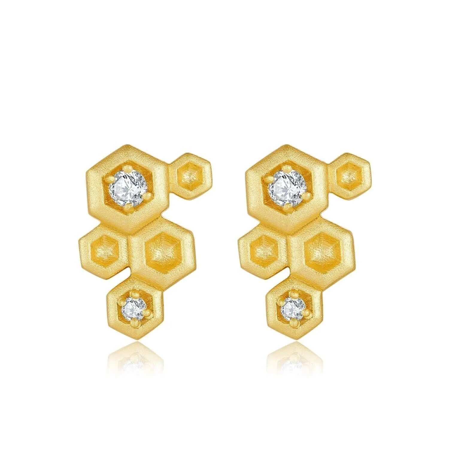 Cute Honeycomb With Honey Earrings Life With MaK’s Honeycomb Bee Kind Jewelry Collection