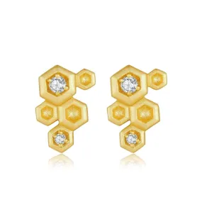 Cute Honeycomb With Honey Earrings Life With MaK’s Honeycomb Bee Kind Jewelry Collection