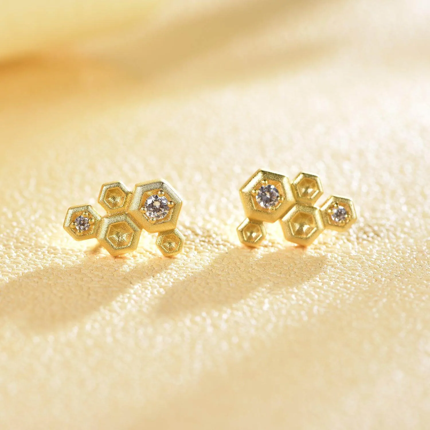 Cute Honeycomb With Honey Earrings Life With MaK’s Honeycomb Bee Kind Jewelry Collection