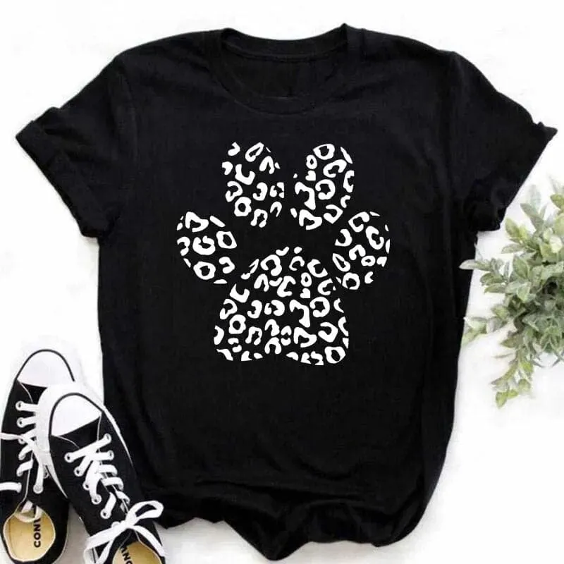 Dog Funny Paws Print T-shirt