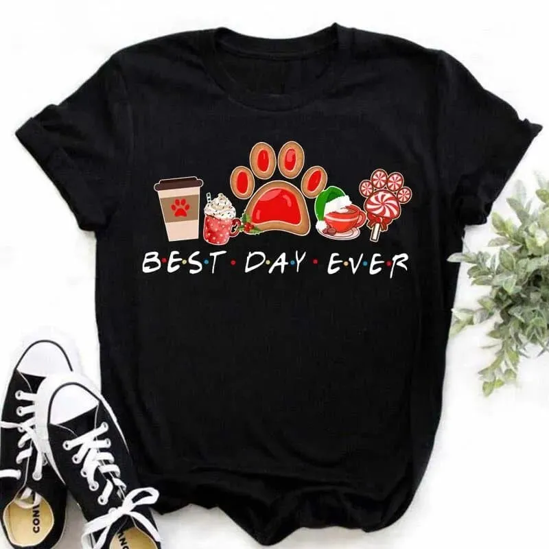 Dog Funny Paws Print T-shirt