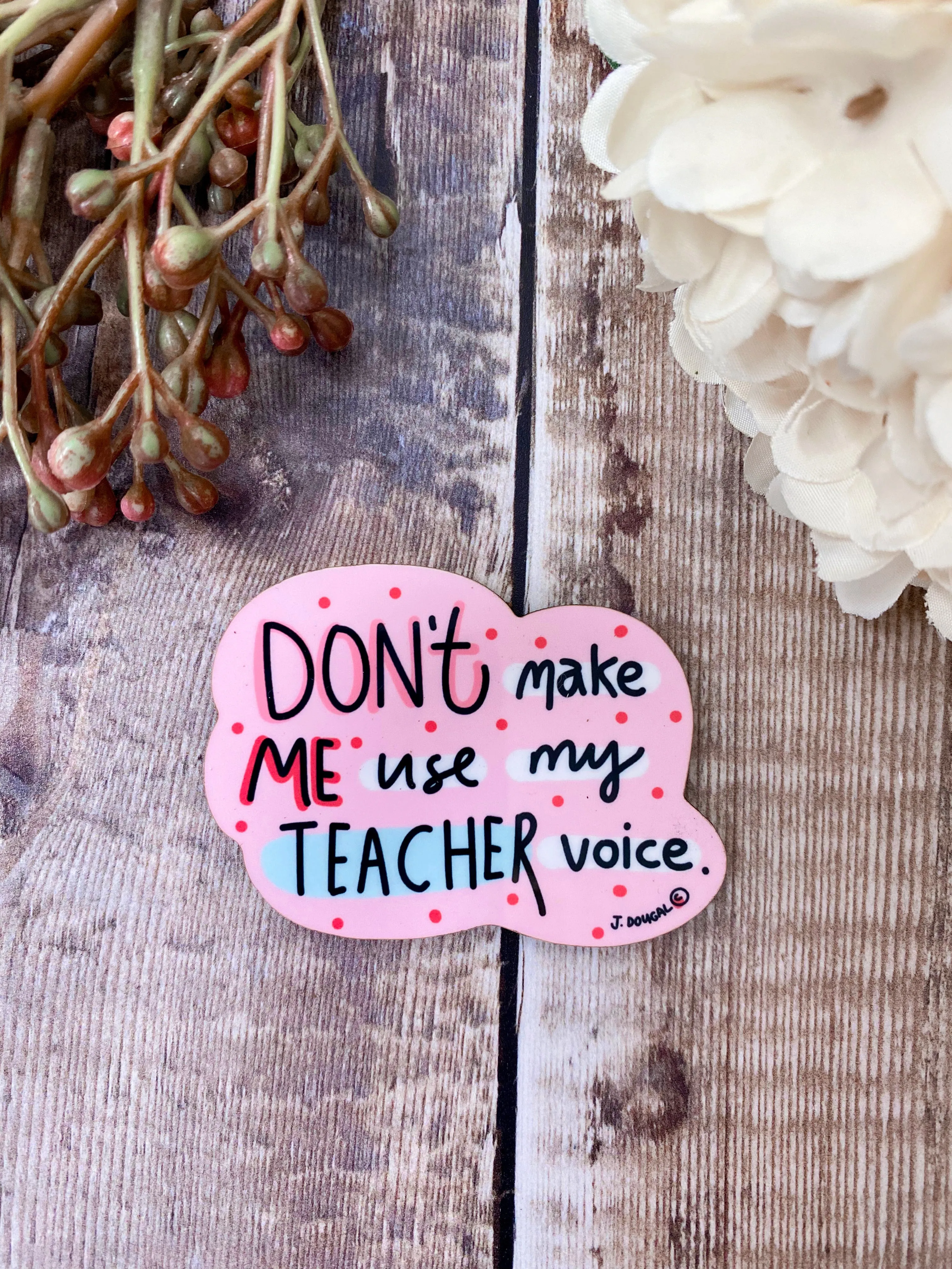 Don't make me use my teacher voice Magnet