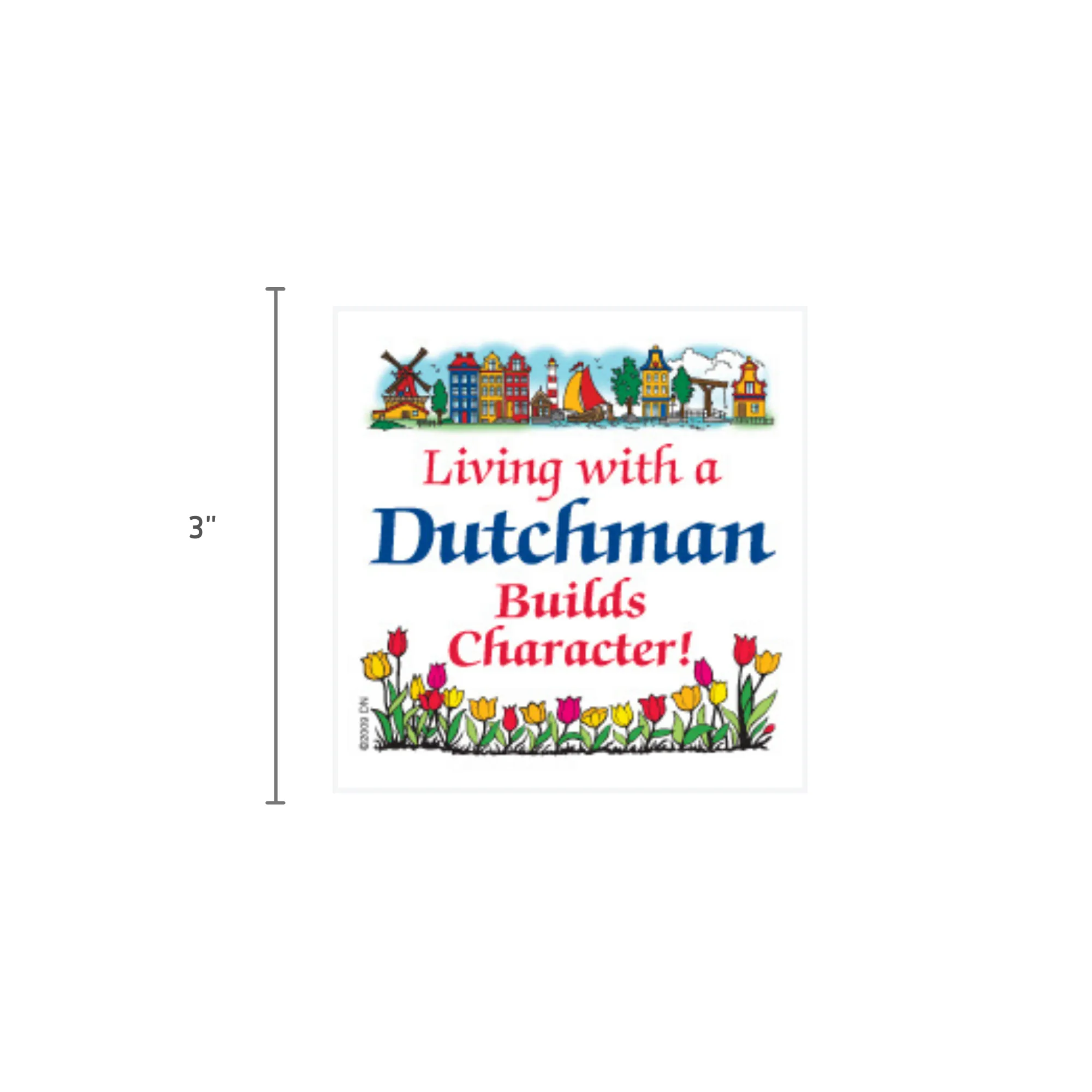 Dutch Souvenirs Magnet Tile (Living Dutchman)