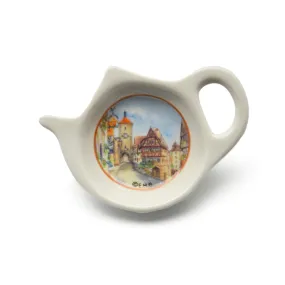 European Village Scene Teapot Magnet