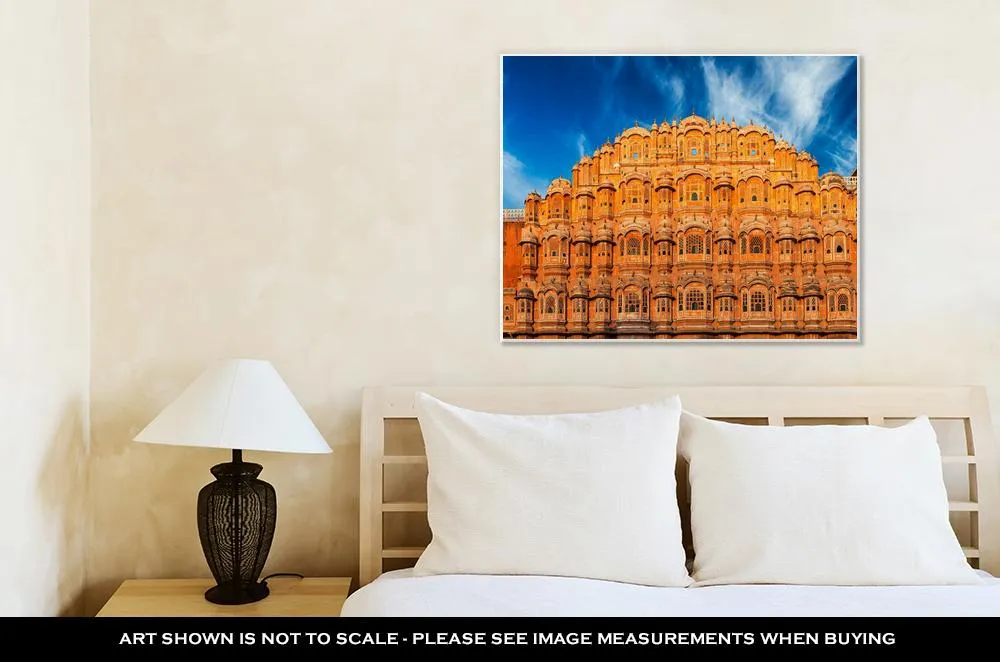 Gallery Wrapped Canvas, Famous Rajasthan Indian Landmark Hawmahal Palace Palace Winds