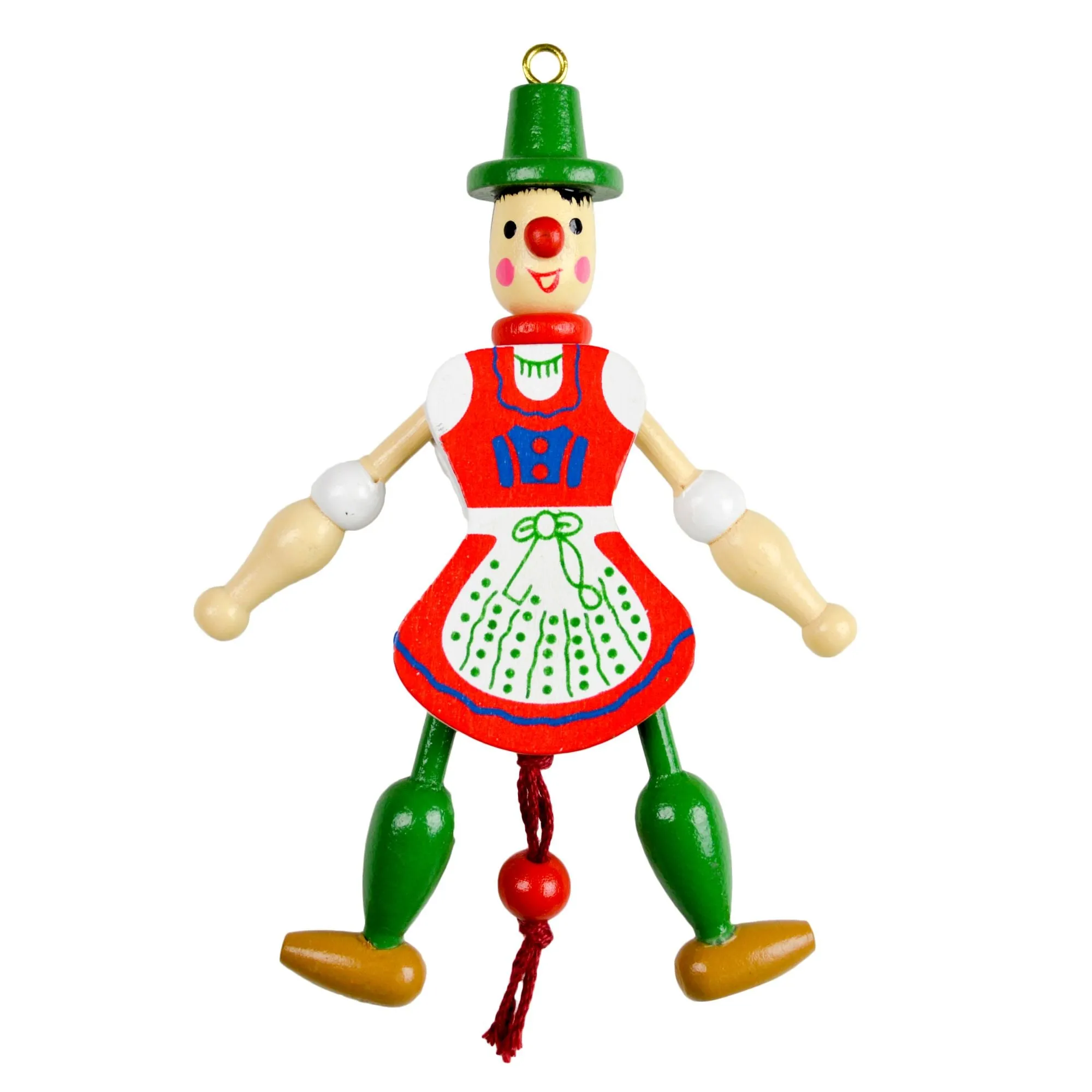 German Gift Jumping Jack Toy Refrigerator Magnet Girl