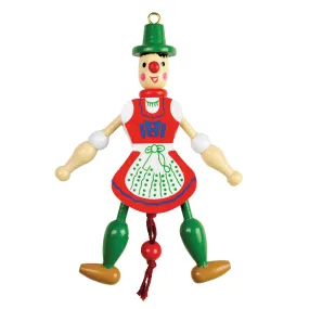 German Gift Jumping Jack Toy Refrigerator Magnet Girl