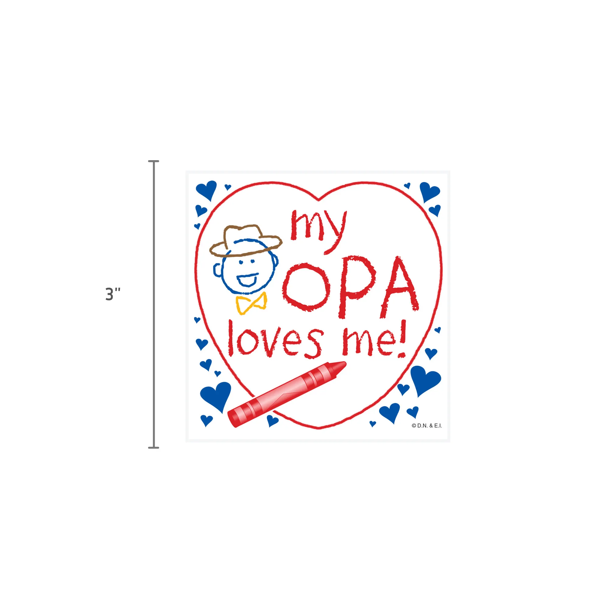 German Magnet "My Opa Loves Me"