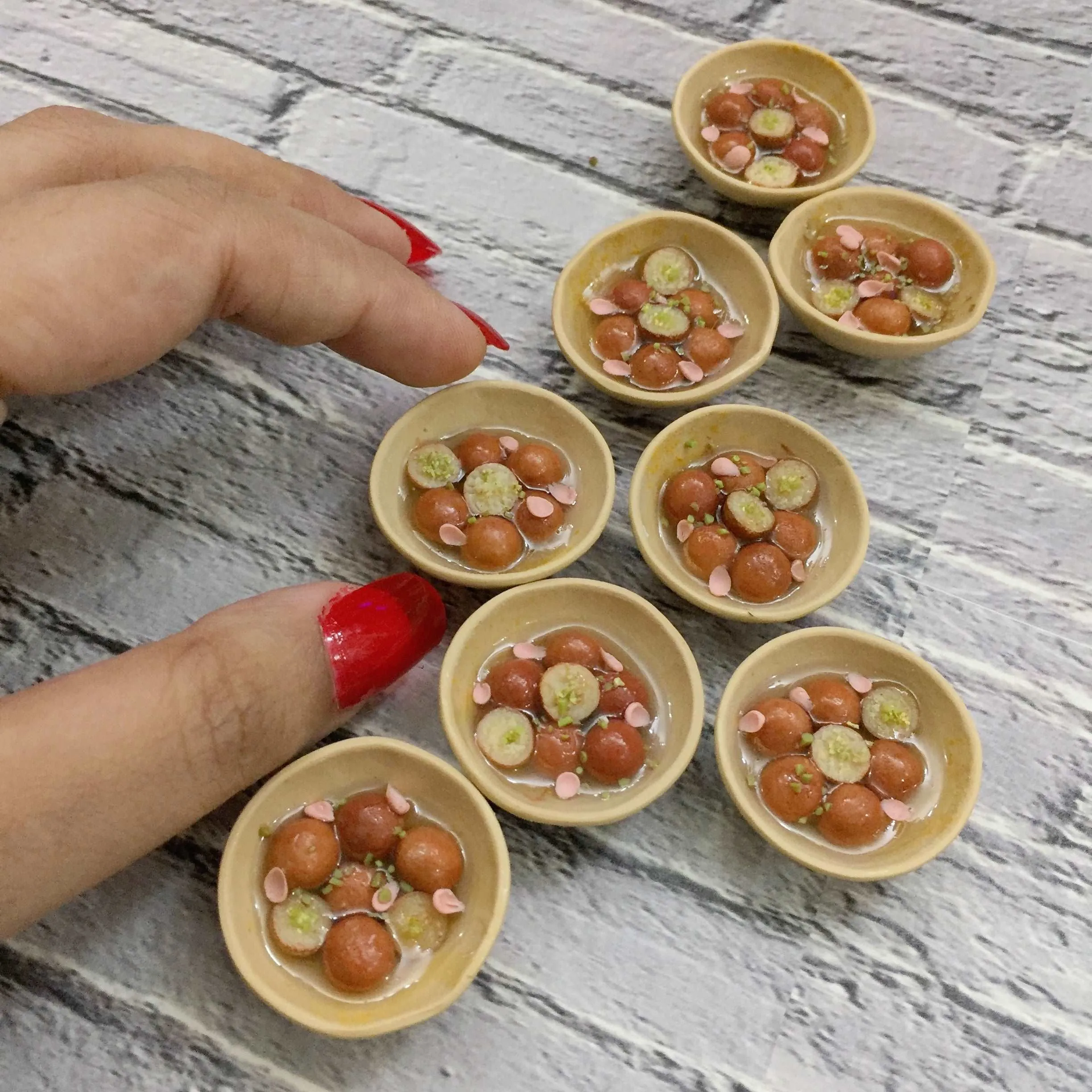 Gulab Jamun Indian Miniature Food Magnet