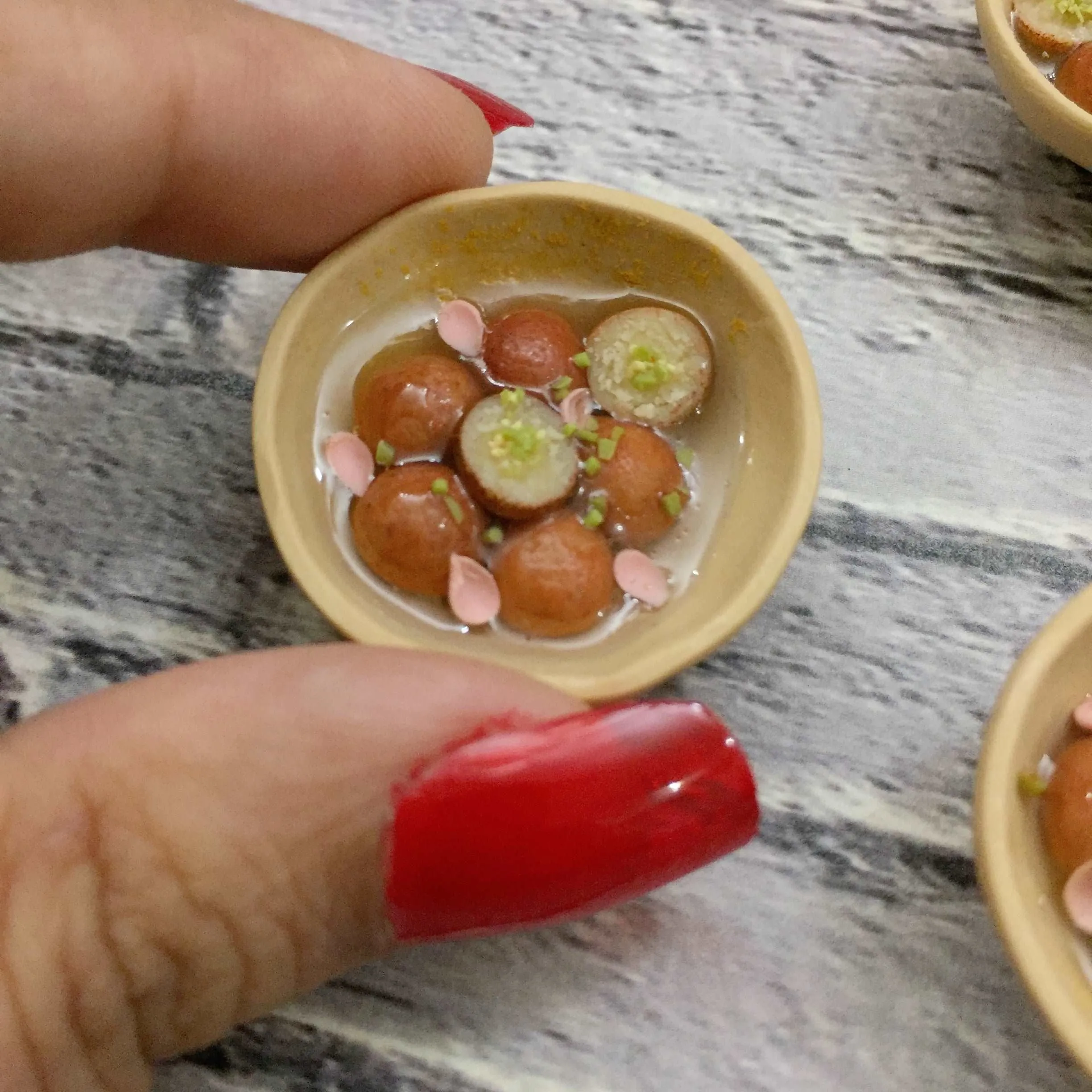 Gulab Jamun Indian Miniature Food Magnet