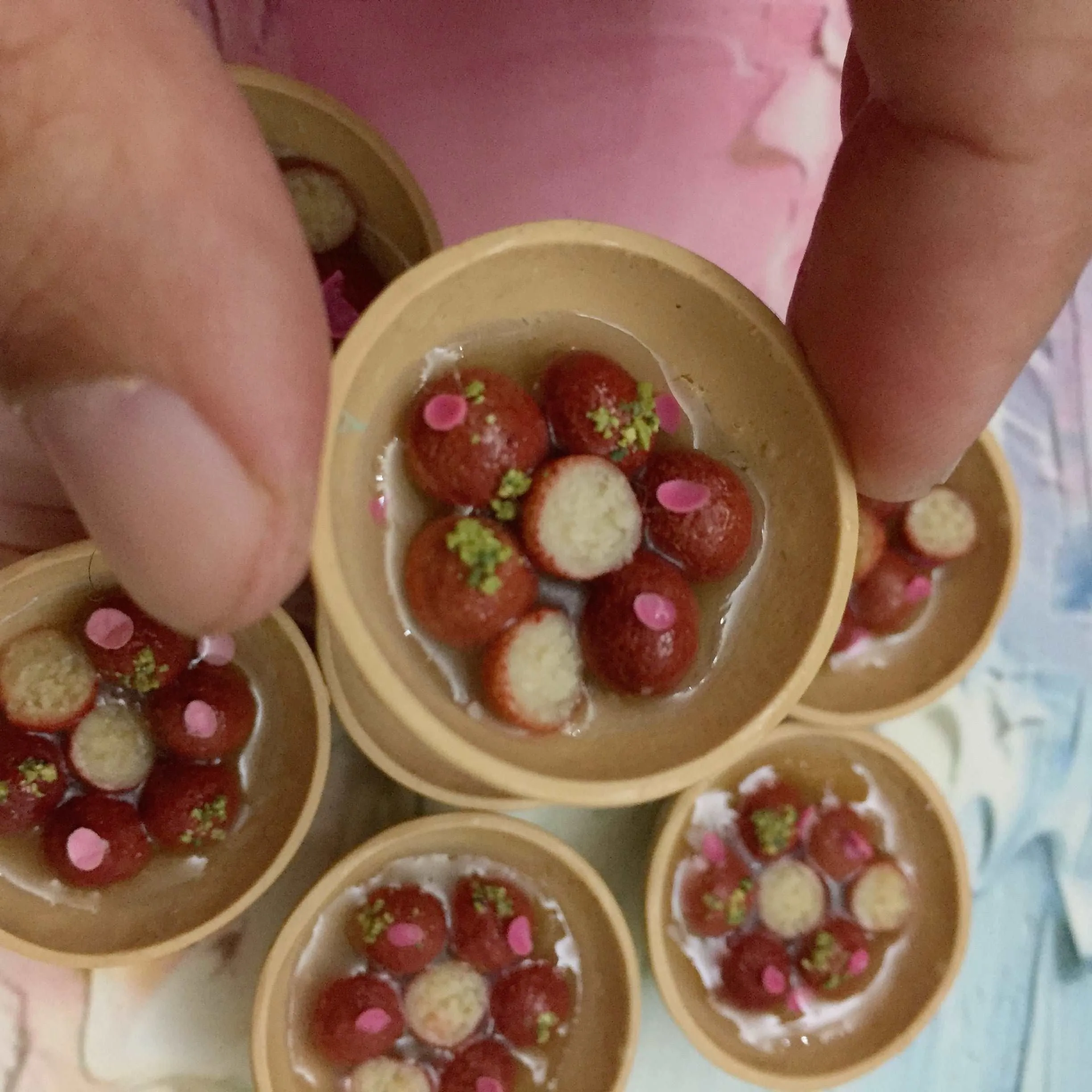 Gulab Jamun Indian Miniature Food Magnet