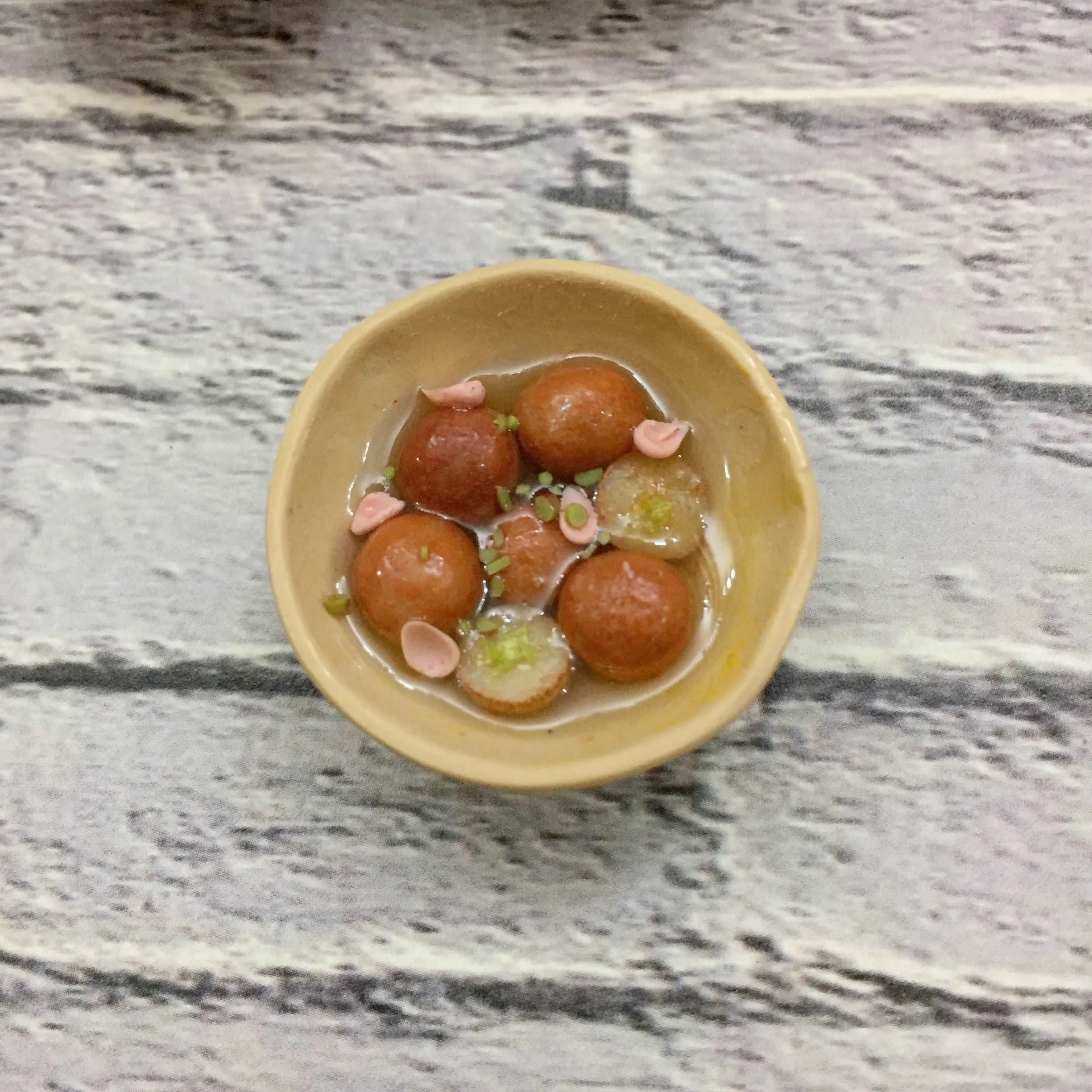 Gulab Jamun Indian Miniature Food Magnet