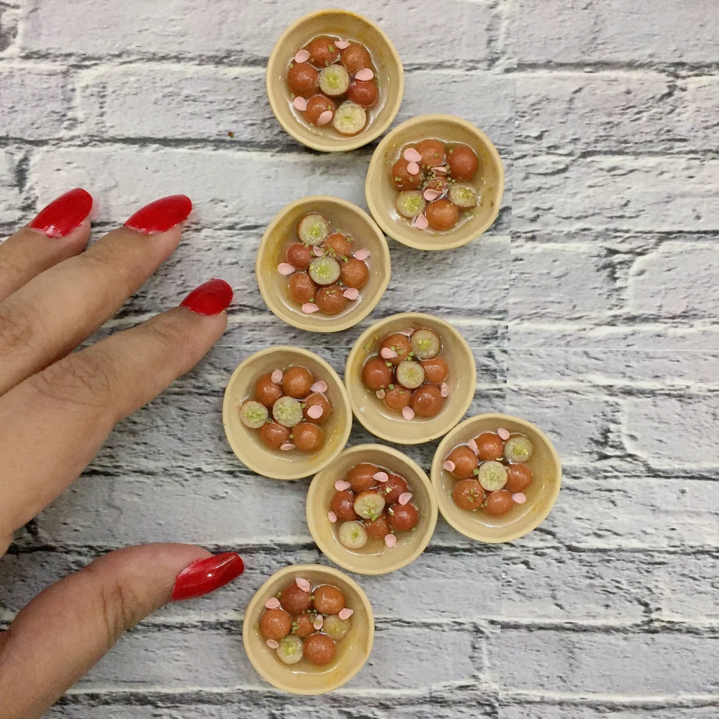 Gulab Jamun Indian Miniature Food Magnet