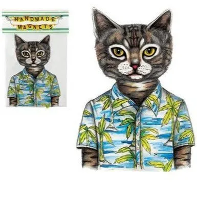 Hawaii Cat Magnet