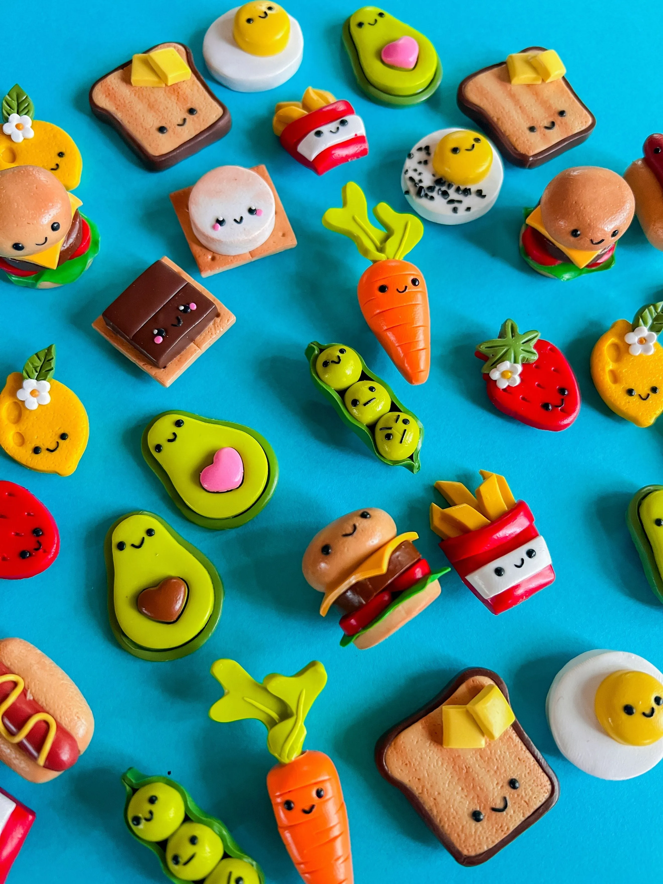 Hot Dog   Fry Mates | Polymer Clay Magnets