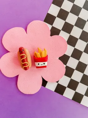 Hot Dog   Fry Mates | Polymer Clay Magnets